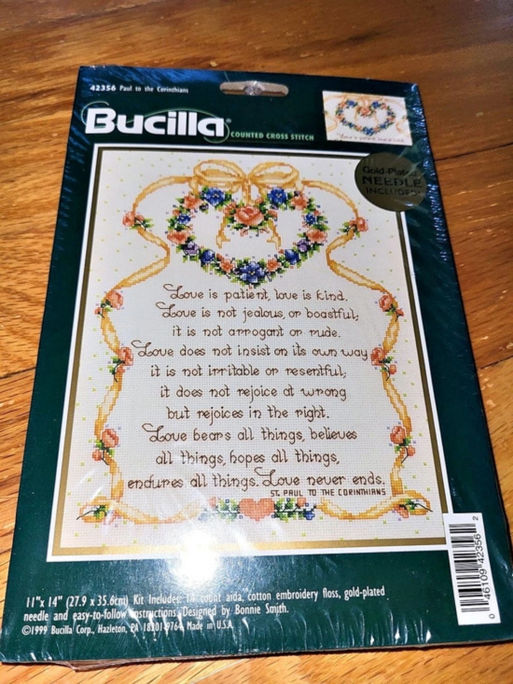 Bucilla Paul to the Corinthians Counted Cross Stitch Kit Floral